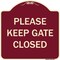 Signmission Designer Series-Please Keep Gate Closedplease Keep Gate Closed, 18" x 18", BU-1818-9789 A-DES-BU-1818-9789 - alternate 1